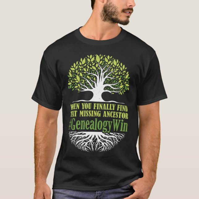 Camiseta Missing Ancestor Ancestry Historian Genealogy Gene (Frente)