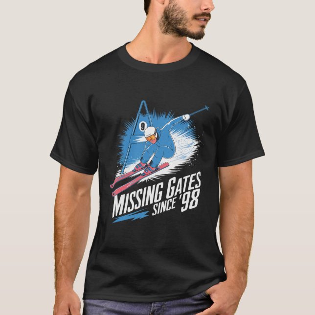 Camiseta Missing Gates Since 98 Alpine Skiing  (Frente)