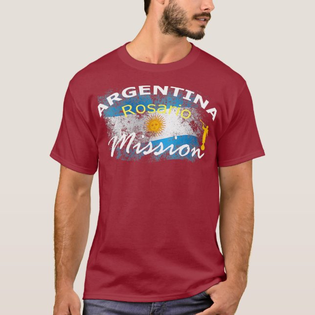 Camiseta Missionário da Missão LDS do Rosario Mormon da Arg (Frente)