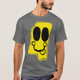 Camiseta Mississípi Feliz Face com a língua a sair