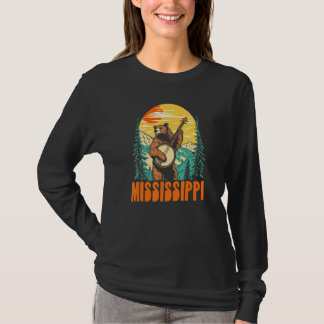 Camiseta Mississippi Banjo Picking Bear Outdoor & Music