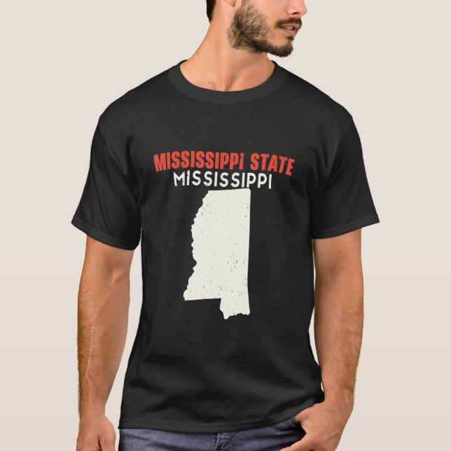 Camiseta Mississippi Estado do Mississippi EUA State Americ (Frente)