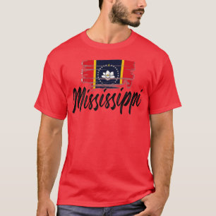 Camiseta Mississippi Flag Mississípipian Rua Flag