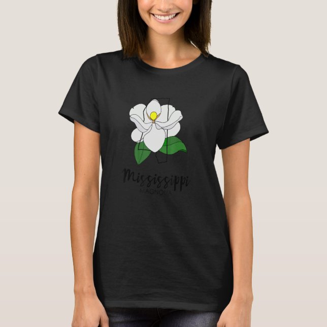 Camiseta Mississippi Magnolia Flower (Frente)