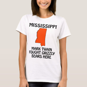 Camiseta Mississippi - Mark Twain Lutou Contra Ursos Grizzl