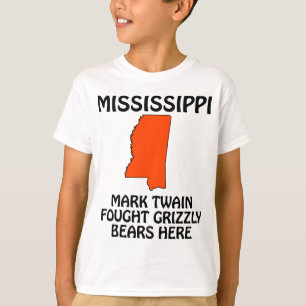 Camiseta Mississippi - Mark Twain Lutou Contra Ursos Grizzl