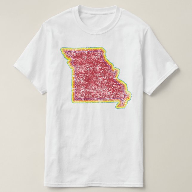 Camiseta missouri color grunge (Frente do Design)