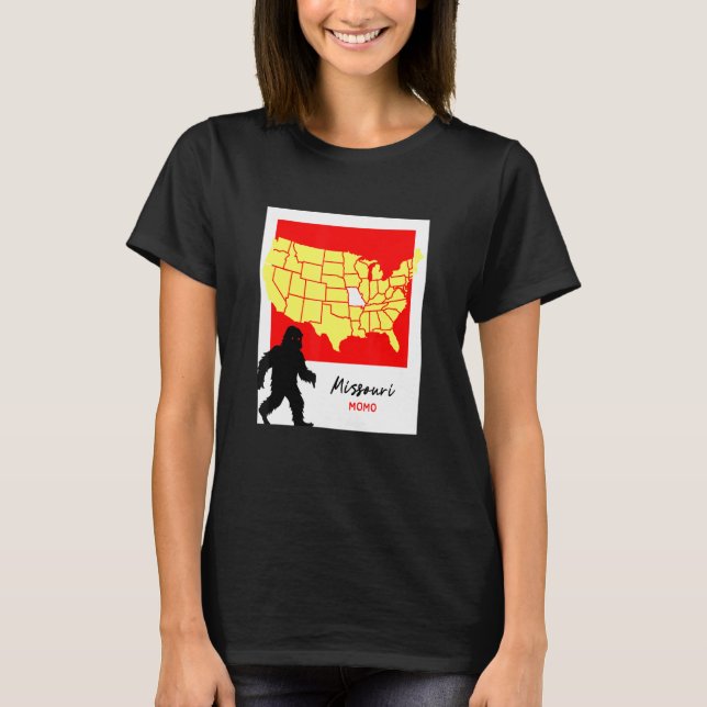 Camiseta Missouri Cryptid Home Of The Momo (Frente)