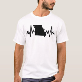 Camiseta  Missouri heartbeat design unisex