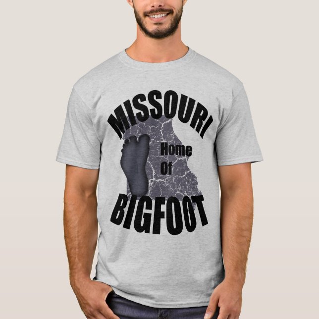 Camiseta Missouri Home of Bigfoot T-shirt (Frente)