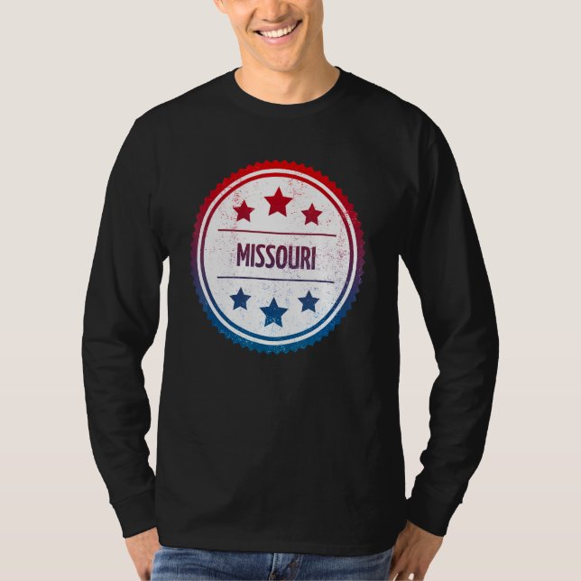 Camiseta Missouri - Legal Crachá Retro Estatal dos Estados  (Frente)