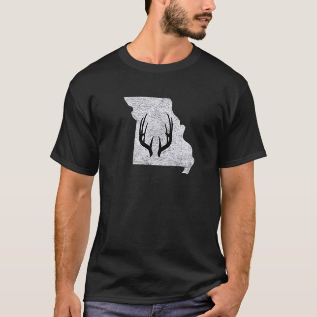 Camiseta Missouri MO Deer Hunting Shed Antlers (Frente)