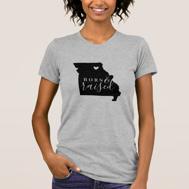 Camiseta Missouri Nascer e Raised State Tee (Frente)