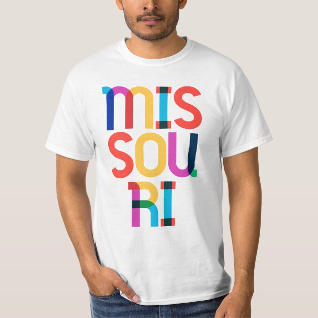 Camiseta Missouri Retro Vintage Pop Art 80s Type (Frente)