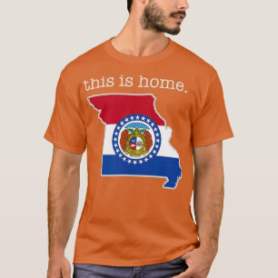 Camiseta Missouri This Is Home with State Outline and Misso