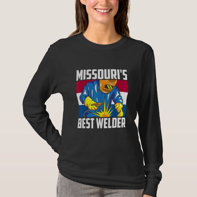 Camiseta Missouri's Best Welder Ironworker Ironsmith Missou (Frente)