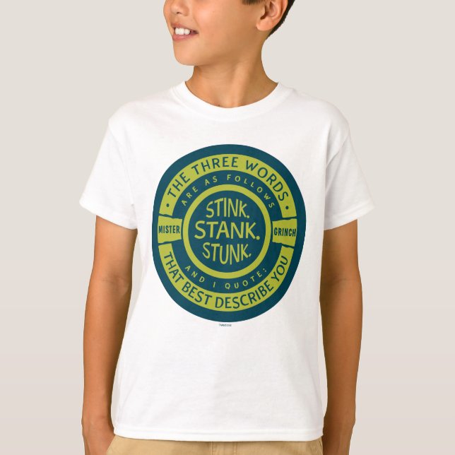Camiseta Mister Grinch | Stink Stank Stunk Quote (Frente)
