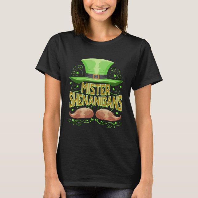 Camiseta Mister Shenanigans St Patricks Day Irish Party (Frente)