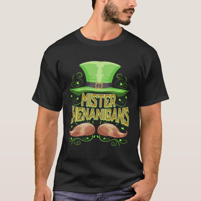 Camiseta Mister Shenanigans St Patricks Day Irish Party (Frente)