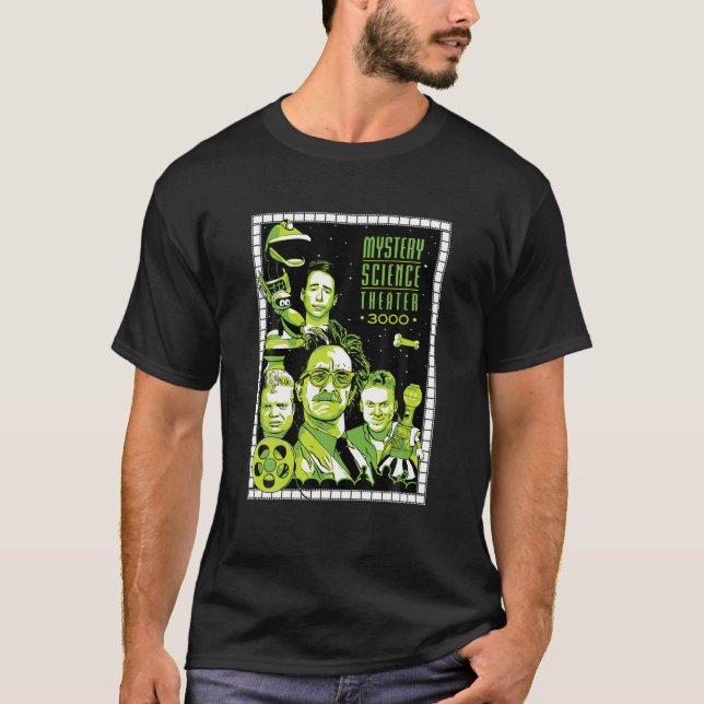 Camiseta Mistério-Ciência-Teatro-30.00 Engraçado Ilustrado  (Frente)