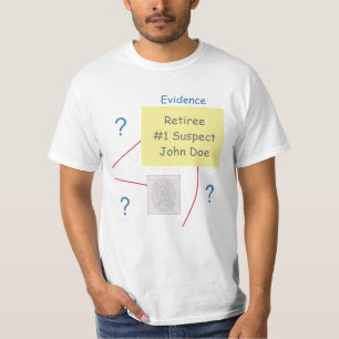 Camiseta Mistério Crime Resolvendo Retiree de Conselho de P