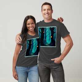 Camiseta Mistério da Floresta de Fantasia Escura