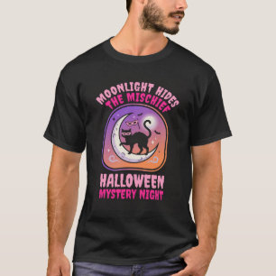 Camiseta Mistério da Máscara da Lua de Halloween
