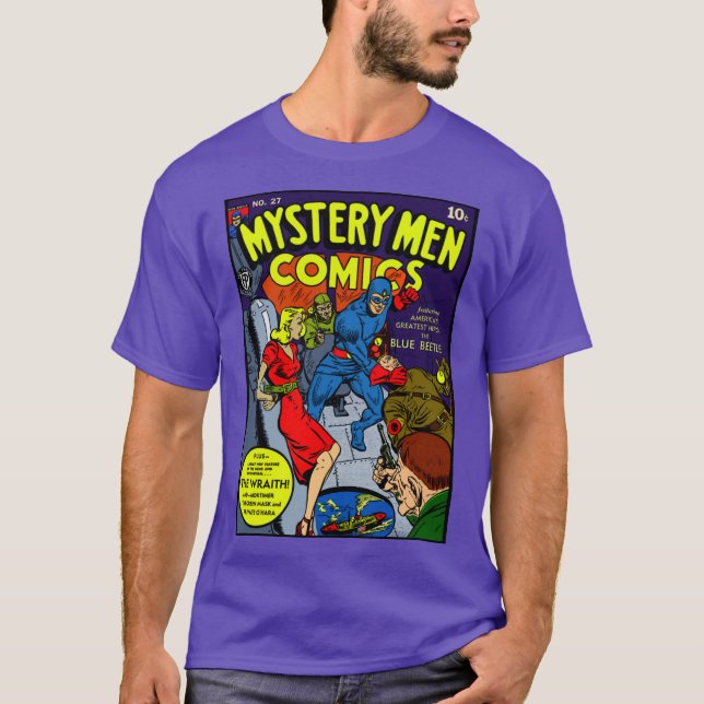 Camiseta Mistério masculino História em quadrinhos camisa-c (Frente)