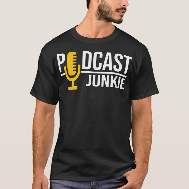 Camiseta Mistérios do Crime Verdadeiro Podcast Junkie (Frente)