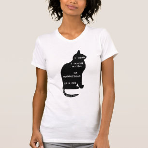 Camiseta Misterioso como uma citação de Cat Edgar Allan P