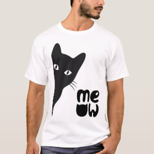 Camiseta Misterioso Gato Negro - Design Minimalista