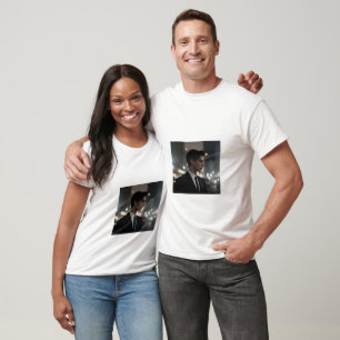Camiseta Misterioso homem em roupa à noite - Cinemático urb