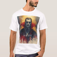 Misterioso Vampiro Retrato de Camisa-T Masculina.