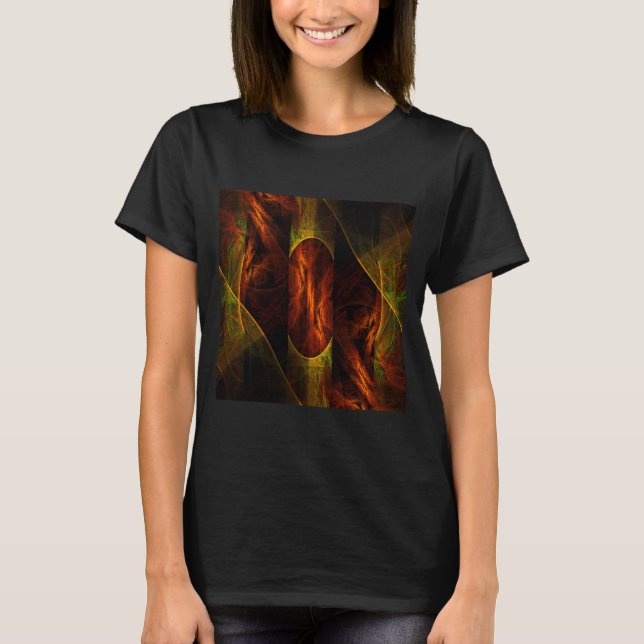 Camiseta Mística Abstrato da selva (Frente)