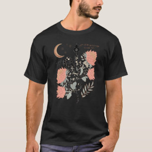 Camiseta Mística Bruxa 777 Número do Anjo Cobra Flor Estéti
