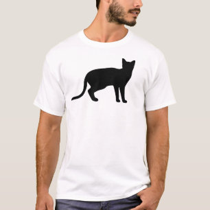 Camiseta Mística do Felino: Uma Silhueta Gato Elegante