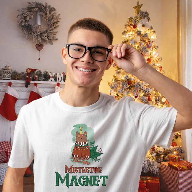 Camiseta Mistletoe Magnet | Natal engraçado (Criador carregado)