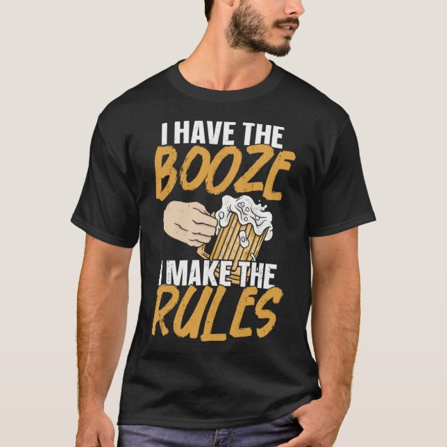 Camiseta Mistologista De Barman Eu Tenho O Booze Eu Faço O  (Frente)