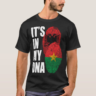 Camiseta Mistura Albanesa e Burkinabé de DNA Bandeira Patri
