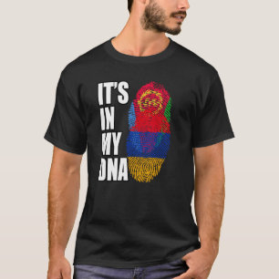 Camiseta Mistura Armênia e Eritreia DNA Bandeira Herança