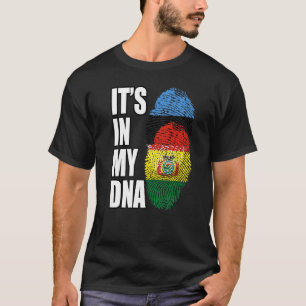 Camiseta Mistura Boliviana e Estoniana DNA Bandeira Herança