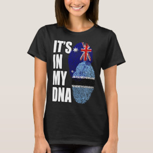 Camiseta Mistura Botsuana e Australiana DNA Bandeira Heranç