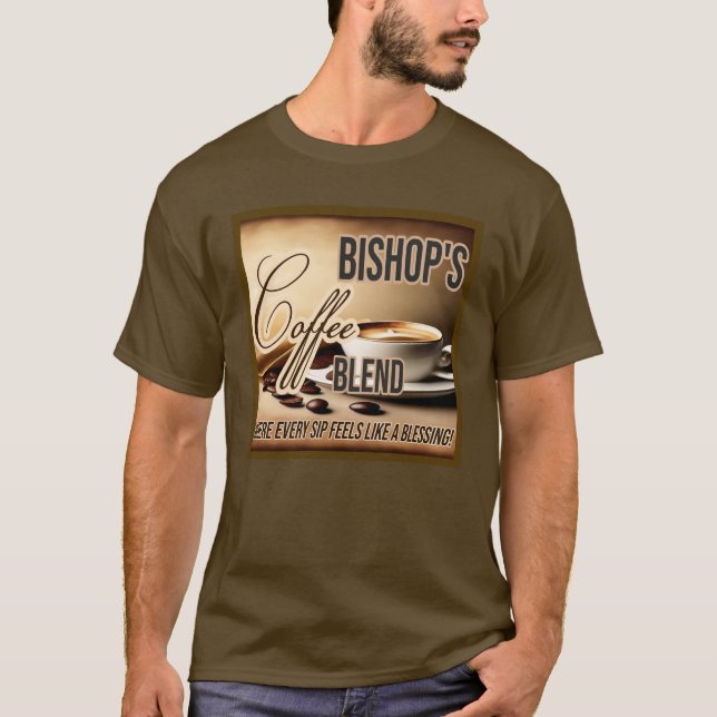 Camiseta Mistura de café Bishop (Frente)