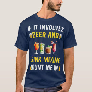 Camiseta Mistura De Cerveja E Bebida Mixologista Mixologia
