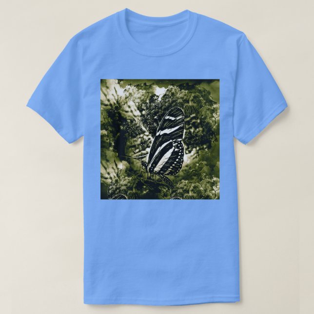 Camiseta Mistura de Cor Gráfica de Explosão de Borboleta 1 (Frente do Design)