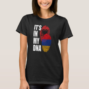 Camiseta Mistura de DNA Armênio e Albanês Bandeira Herança