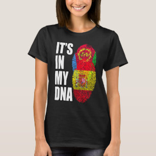 Camiseta Mistura de DNA Bandeira Herança Espanhol e Eritreu