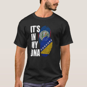 Camiseta Mistura de DNA Bósnio e Belizenho Bandeira Herança