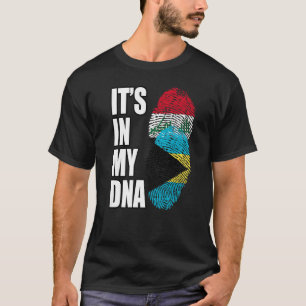 Camiseta Mistura de DNA das Bandeiras do Bahamas e do Iraqu