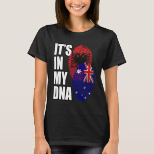 Camiseta Mistura de DNA de Bandeira de Herança Albanesa e A